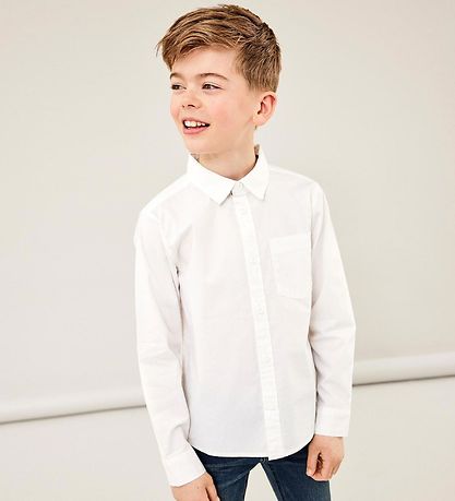 Name It Skjorte - Noos - NkmNefred - Bright White