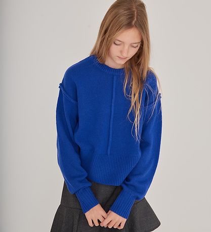 Designers Remix Bluse - Uld - Strik - Carmen - Blå