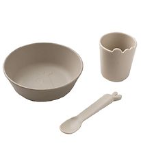 Done By Deer Spisesæt - 3 dele - Kiddish First Meal Set - Sand