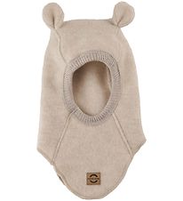 Mikk-Line Elefanthue - Uld - Melange Offwhite m. Ører 