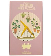 Vissevasse Puslespil - Mini - 11x11 cm - Yoga & Plants