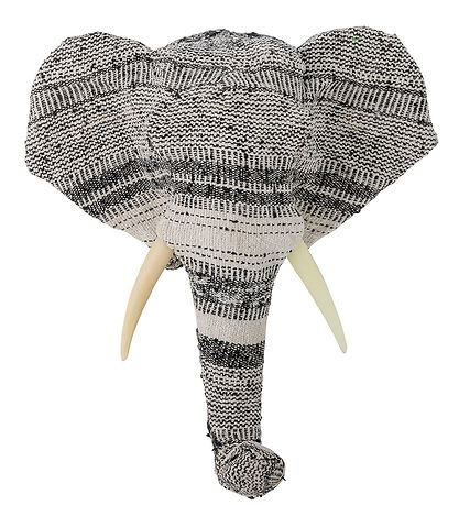 Bloomingville Vægdekoration - Elefant - Sort/Hvid