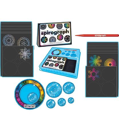 Spirograph Tegnesæt - 28 Dele - Scratch & Shimmer