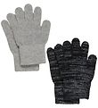 CeLaVi Handsker - Uld/Polyester - 2-pak - Grå/Sort m. Refleks