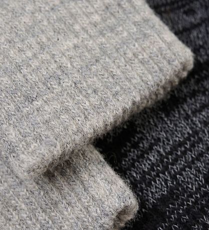 CeLaVi Handsker - Uld/Polyester - 2-pak - Grå/Sort m. Refleks