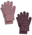 CeLaVi Handskar - Ull/Polyester - 2-pack - Rose Brown m. Reflex