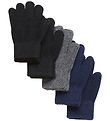 CeLaVi Handskar - Ull/Nylon - 5-pack - Svart/Blå