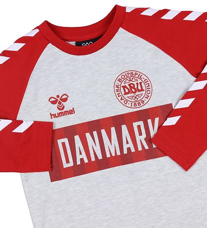 Hummel Bluse - DBU - hmlHooray - Gråmeleret/Rød