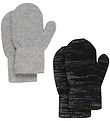 CeLaVi Mittens - Wool/Polyester - 2-Pack - Grey/Black w. Reflex