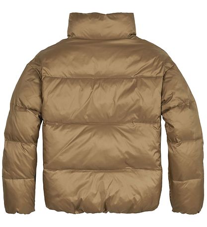 Tommy Hilfiger Dynejakke - Boxy Shiny Puffer