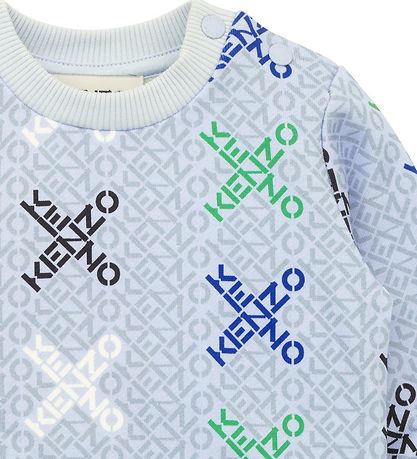 Kenzo Sweatshirt - Lyseblå m. Logoer