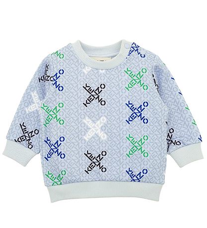 Kenzo Sweatshirt - Lyseblå m. Logoer