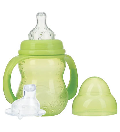 Nuby Sutteflaske m. Håndtag og Drikketud - 240ml - Grøn