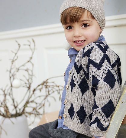 Noa Noa miniature Cardigan - Uld/Polyester - Nohr - Brown/Blue
