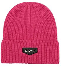 DAY ET Hue - Logo Patch - Strik - Uld/Akryl - Diva Pink 