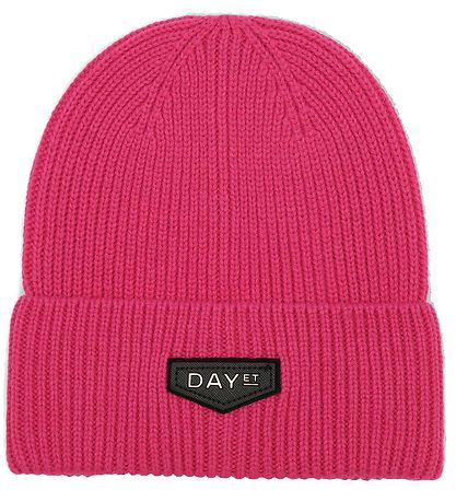 DAY ET Hue - Logo Patch - Strik - Uld/Akryl - Diva Pink 