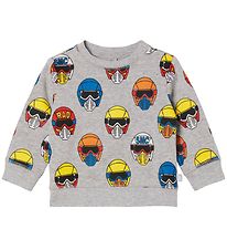 Stella McCartney Kids Sweatshirt - Grijs Gevlekt m. Helmen
