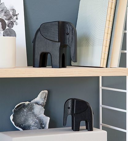 Novoform Træfigur - Elephant - Black Stained