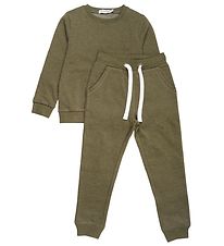 Minymo Sweatsæt - Dark Olive