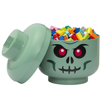 LEGO® Storage Opbevaringsboks - Stor - Hoved - 27 cm - Skelet