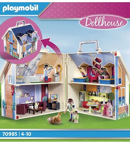 Playmobil Dollhouse - Mit Tag-med-dukkehus - 70985 - 64 Dele
