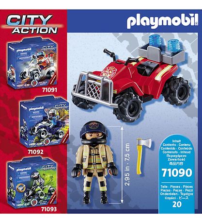 Playmobil City Action - Brandvæsen - Speed Quad - 71090 - 20 Del