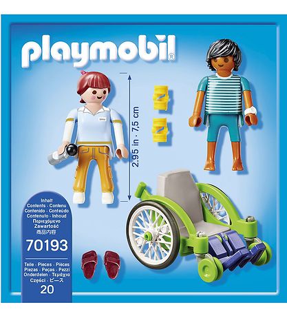 Playmobil City Life - Patient I Kørestol - 70193 - 20 Dele