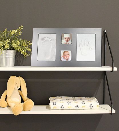 Dooky Hånd- og Fodaftryk Sæt - Happy Hands - Silver