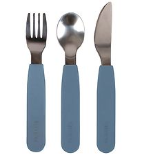 Filibabba Silikone Bestiksæt - Powder Blue