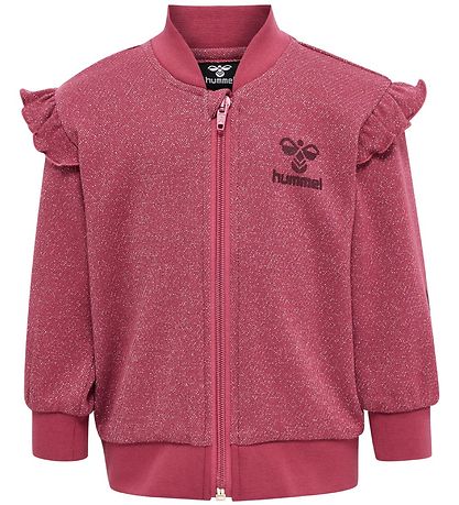 Hummel Cardigan - hmlSally - Earth Red m. Glimmer