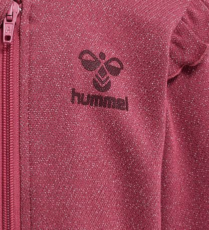 Hummel Cardigan - hmlSally - Earth Red m. Glimmer