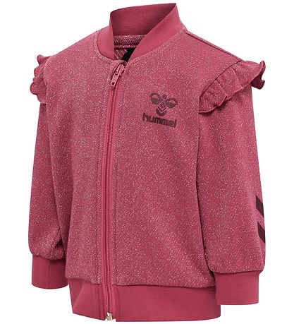 Hummel Cardigan - hmlSally - Earth Red m. Glimmer