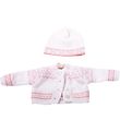 Götz Dukketøj - Striktrøje Med Hue - Pink Norway - 30-33 Cm.