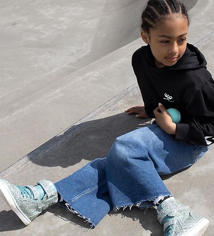 Hummel Støvler - Slimmer Stadil Glitter Jr - Mineral Blue
