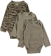 Sofie Schnoor Body l/æ - 3-pak - Dusty Green