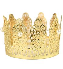 Den Goda Fen Udklædning - Prinsessekrone m. Perler - Guld