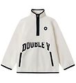 Wood Wood Fleece Jumper - Don - Off White w. Navy