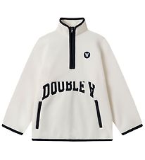 Wood Wood Fleecetrøje - Don - Off White m. Navy