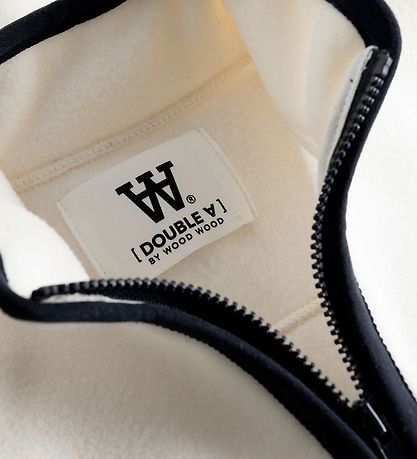 Wood Wood Fleecetrøje - Don - Off White m. Navy
