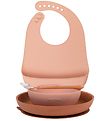 Nattou Spisesæt - Silikone - 4 dele - Dusty Pink