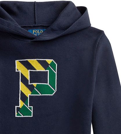 Polo Ralph Lauren Hættetrøje - Strik - Letterman - Navy m. Gul/G