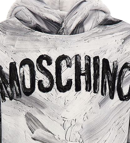 Moschino Hættetrøje - Optical White/Grå