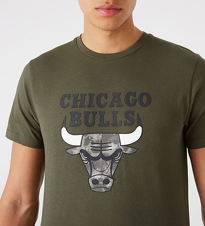 New Era T-Shirt - Chicago Bulls - Army Grøn