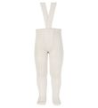 Condor Strømpebukser m. Seler - Rib - Beige