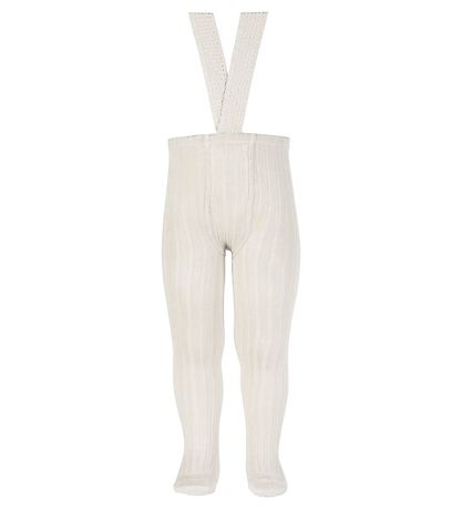 Condor Strømpebukser m. Seler - Rib - Beige