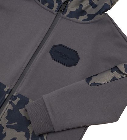 Emporio Armani Cardigan - Koksgrå m. Camouflage