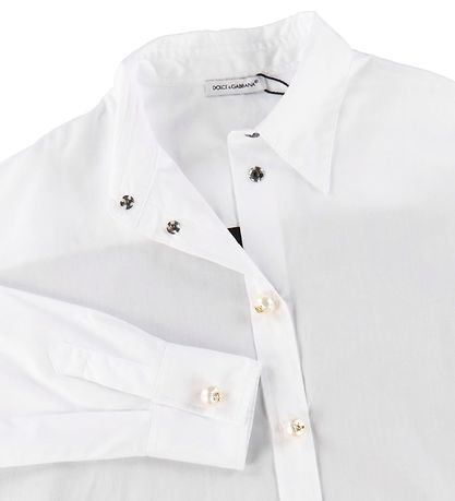 Dolce & Gabbana Skjorte - 90's - Hvid/Sort