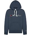 Champion Fashion Hættetrøje - Blå m. Logo