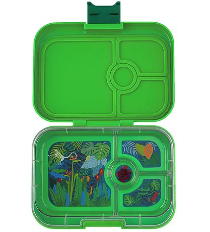Yumbox Madkasse m. 4 Rum - Bento Panino - Bamboo Green Jungle