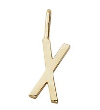 Design Letters Vedhæng Til Halskæde - X - 18 K Guldbelagt